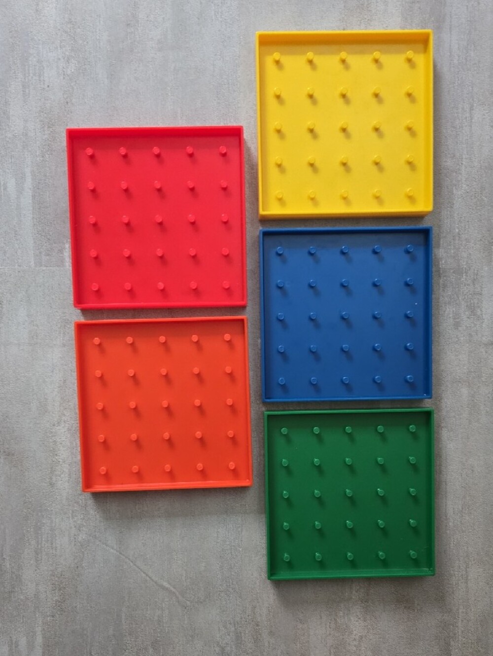 Learning Resources Double-Sided Rainbow Geoboards 5" Kids Math Manipulatives